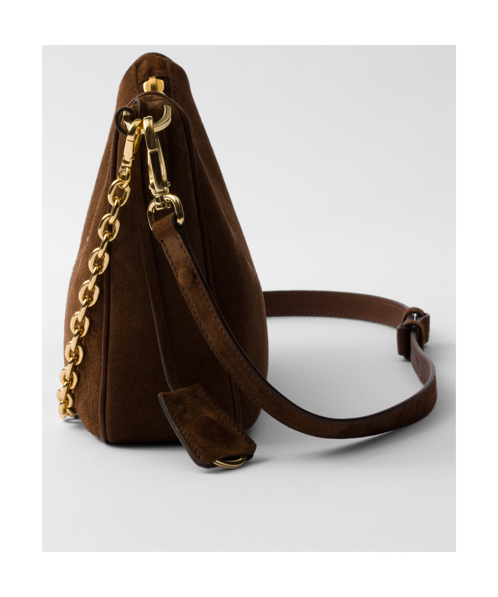 Prada Re-edition Suede Mini-bag In Brown