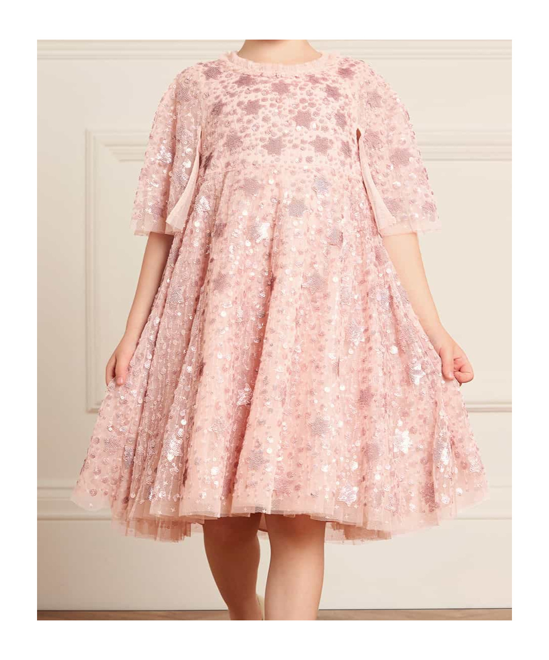 Needle & Thread Meteor Dress In Pink