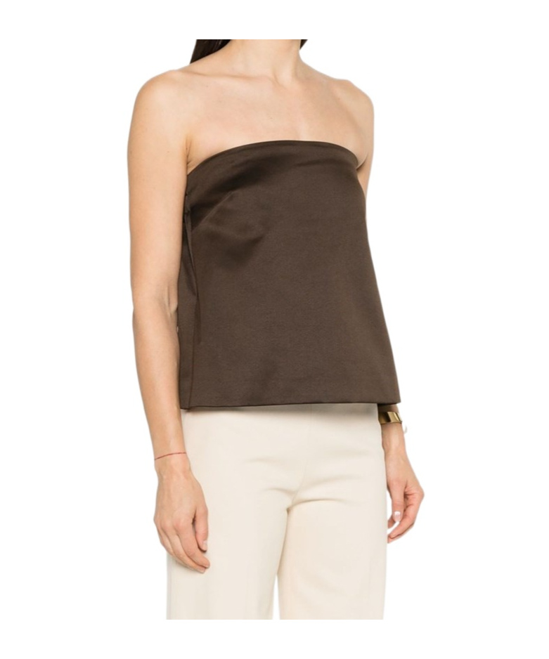 Shop By Malene Birger Tube Top Vest In Brown