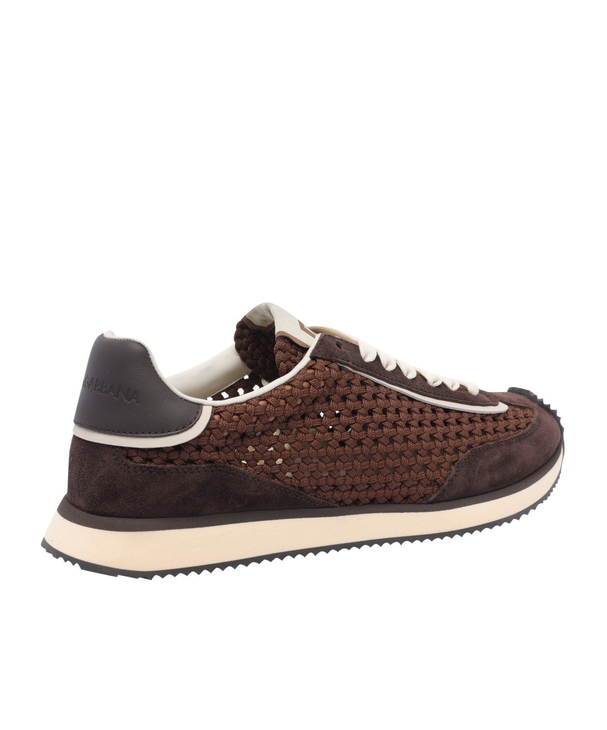 Dolce & Gabbana Mixed-material Dg Cushion Sneakers In Black