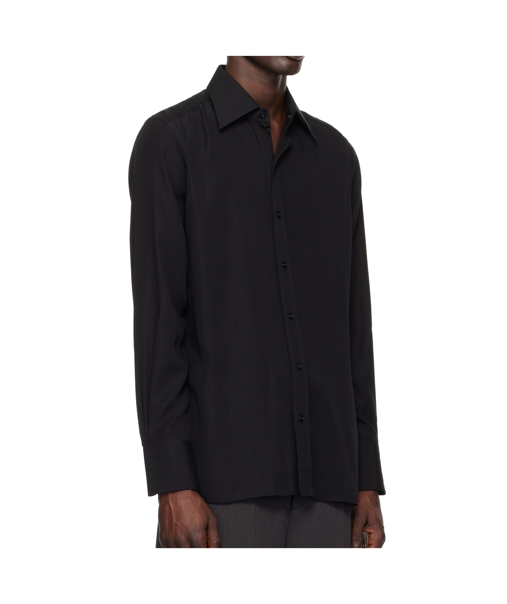 Tom Ford Lightweight Lyocell Slim-fit Shirt In Black