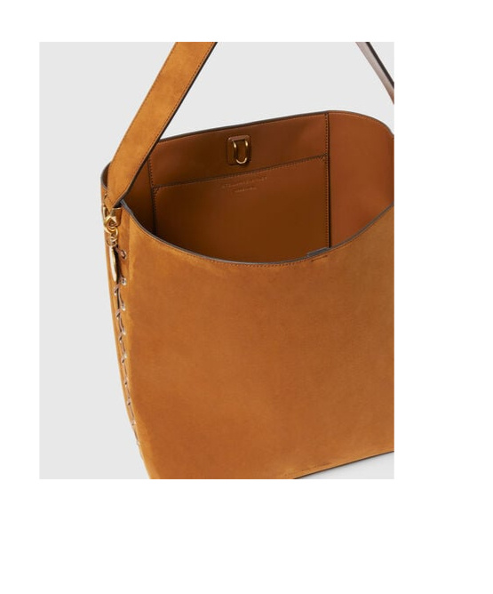 Stella Mccartney Frayme Whipstitch Tote Bag In Brown