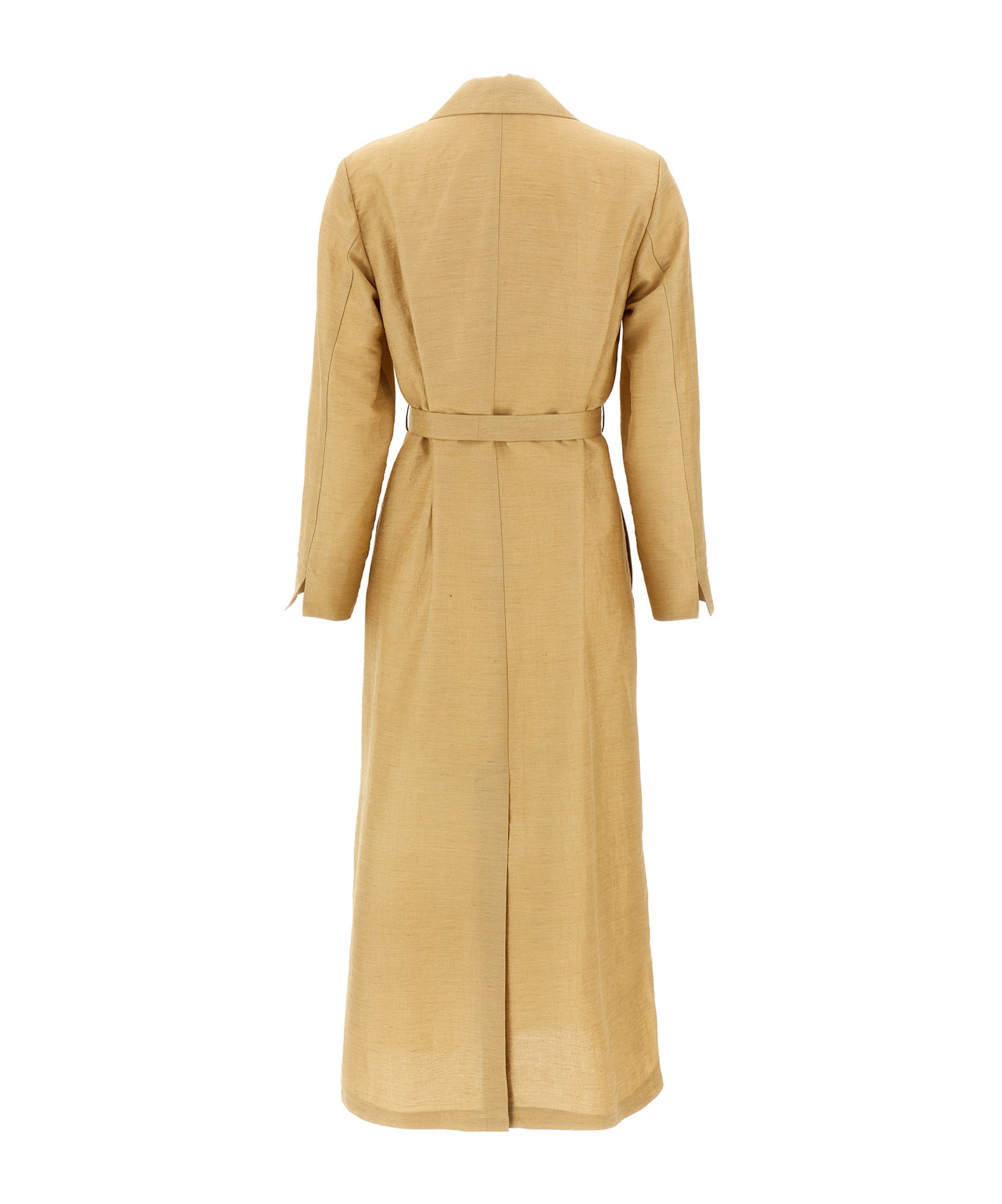 Shop Max Mara Linen And Silk Canvas Overcoat In Nude