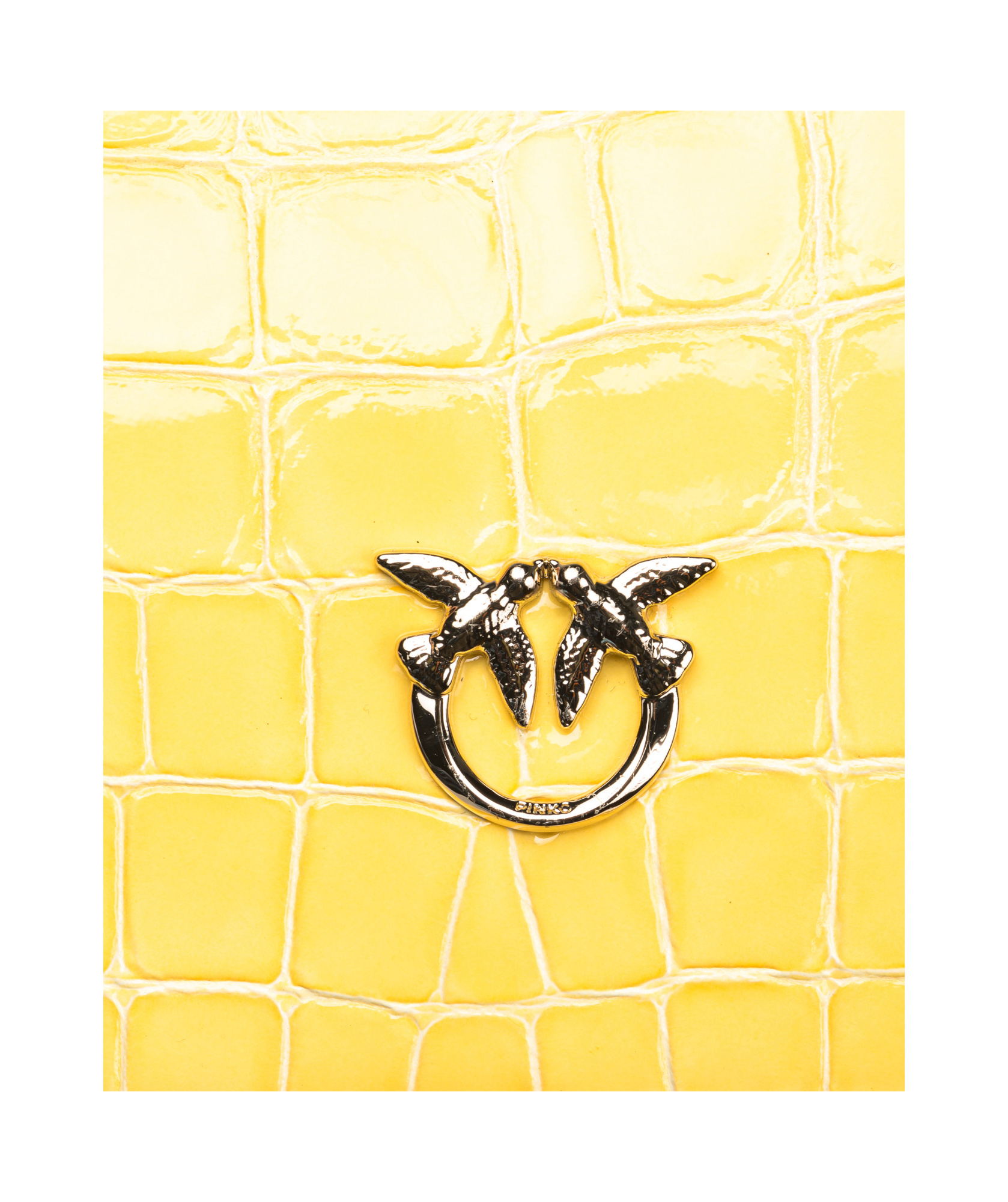 Pinko Adjustable Strap Shoulder Bag In Yellow