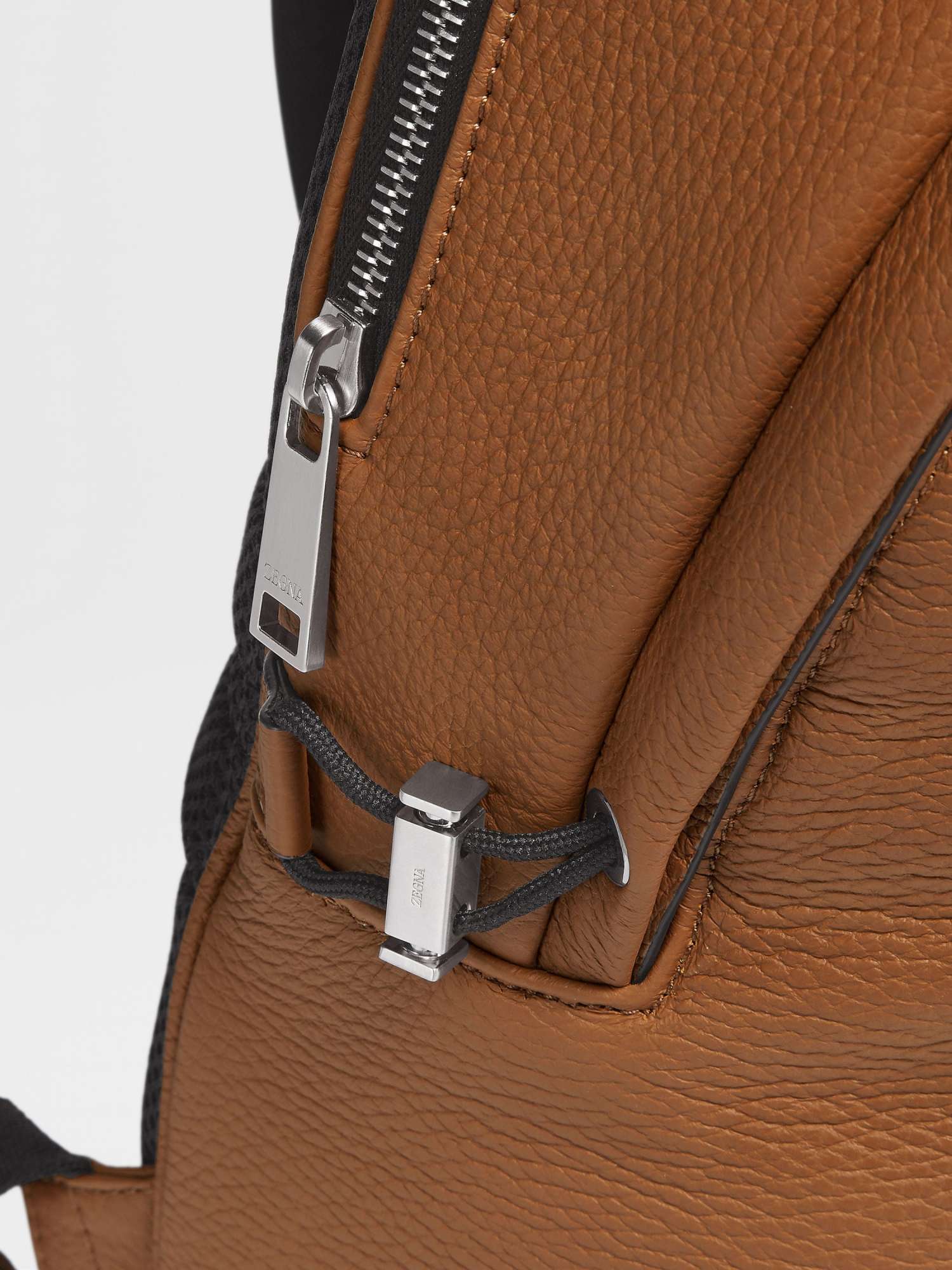 Zegna Foliage Deerskin Hoodie Backpack In Green