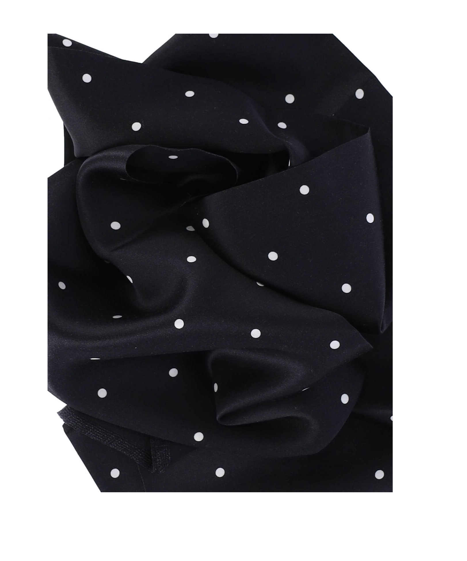 Destin Surl Printed Polka Dot Silk Scarf In Black