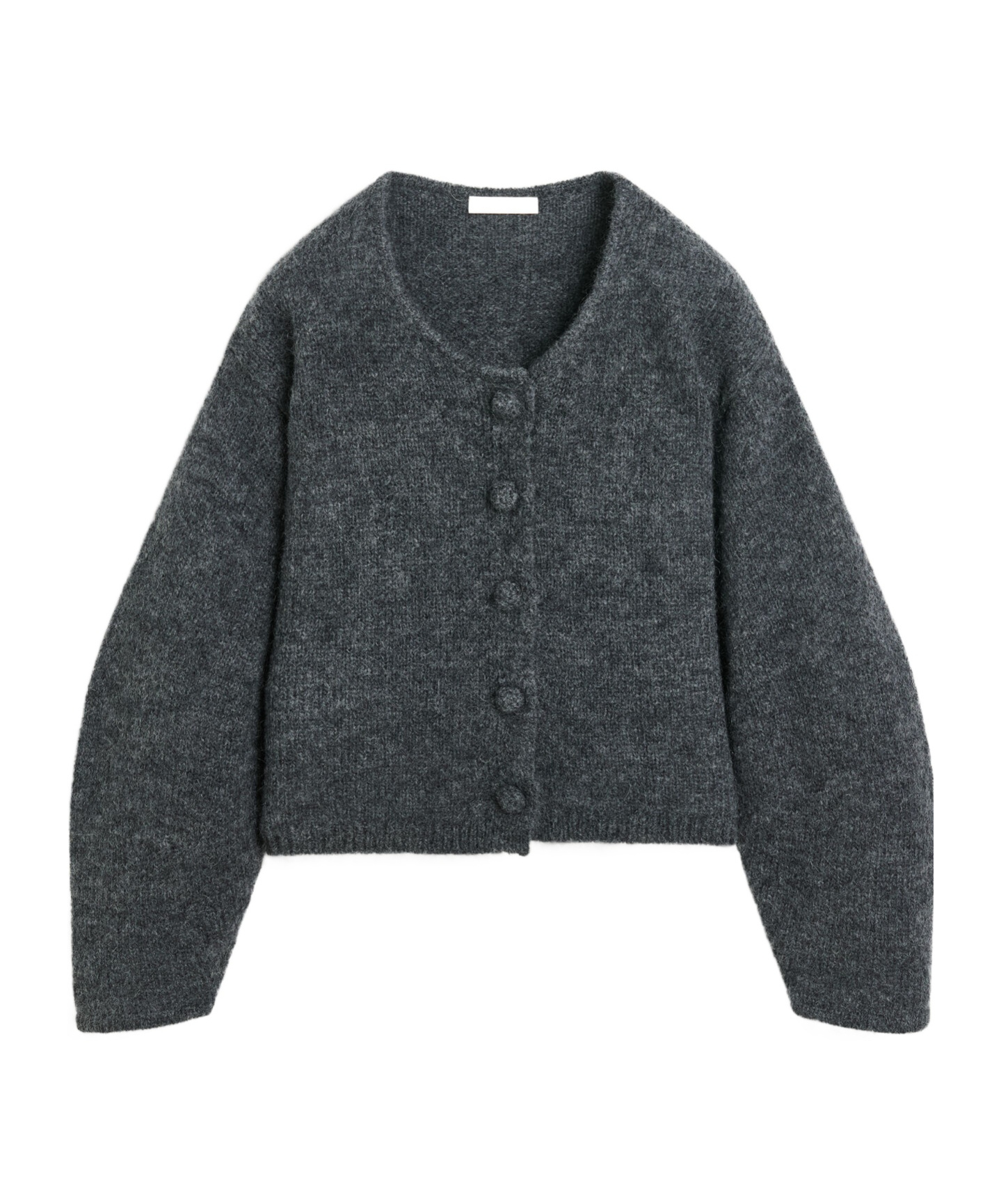 By Malene Birger Zharea Cropped Knit Wool-blend Cardigan In Black