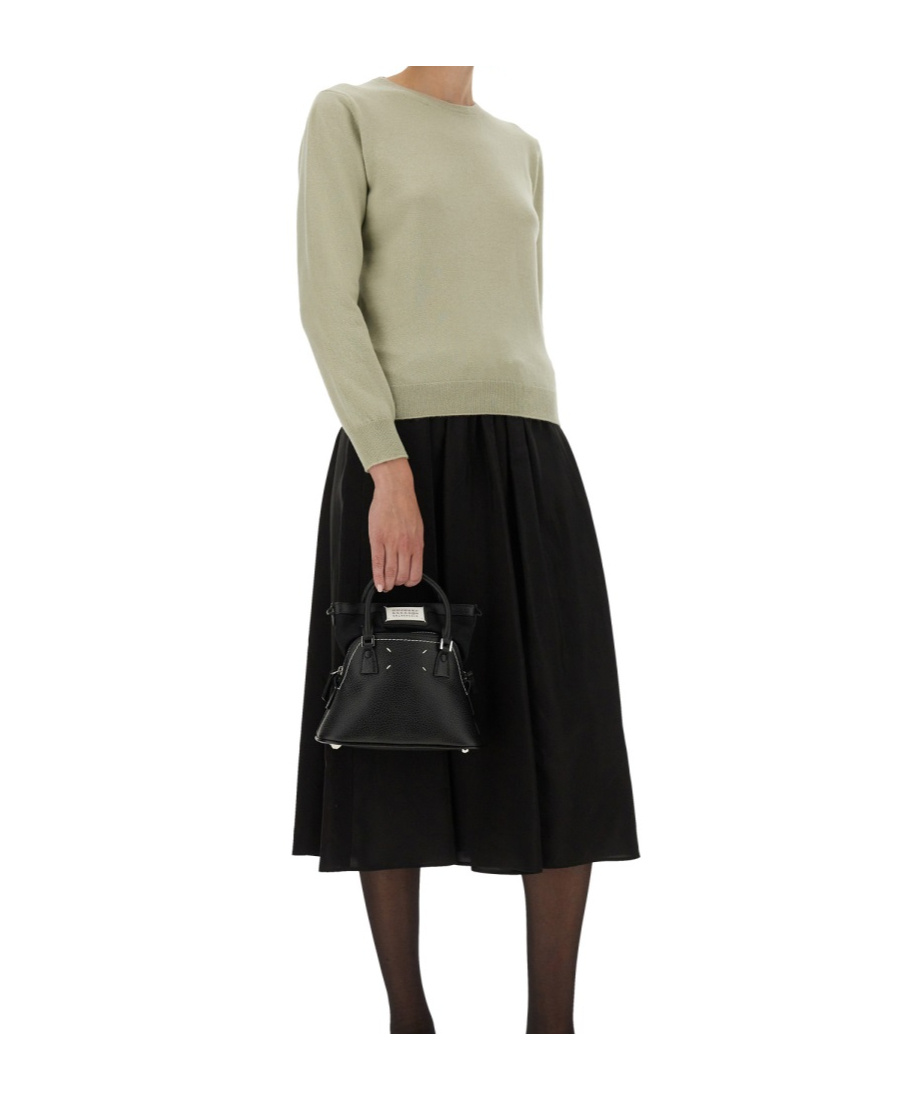 Maison Margiela Long Sleeved Crewneck T-shirt In Gray