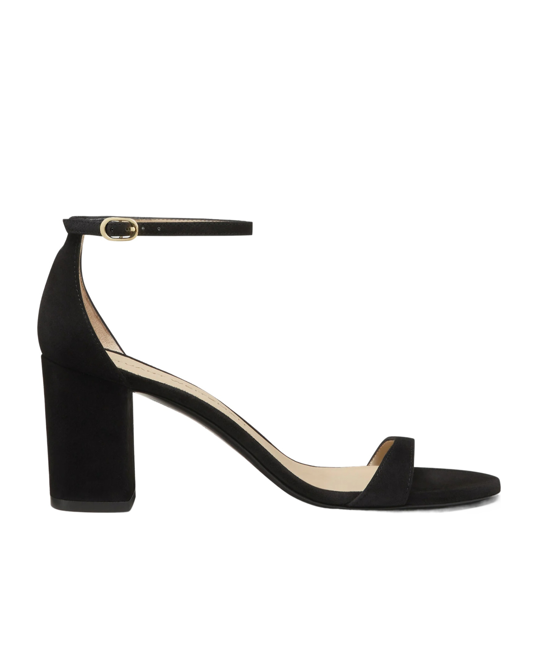 Stuart Weitzman 75mm Nudist Block Sandals In Black