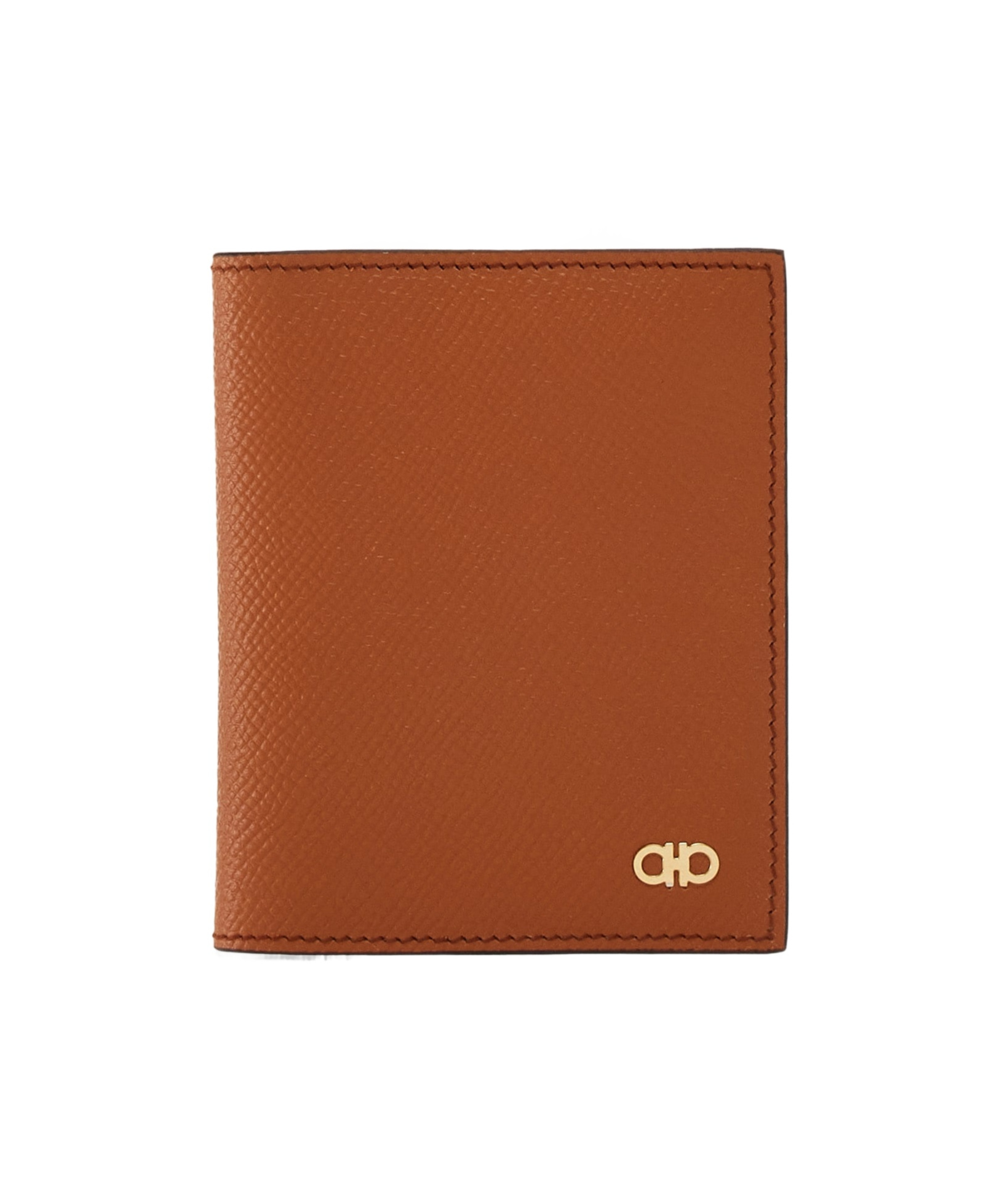 Ferragamo Salvatore Mini Gancini Logo Bif-fold Wallet In Brown