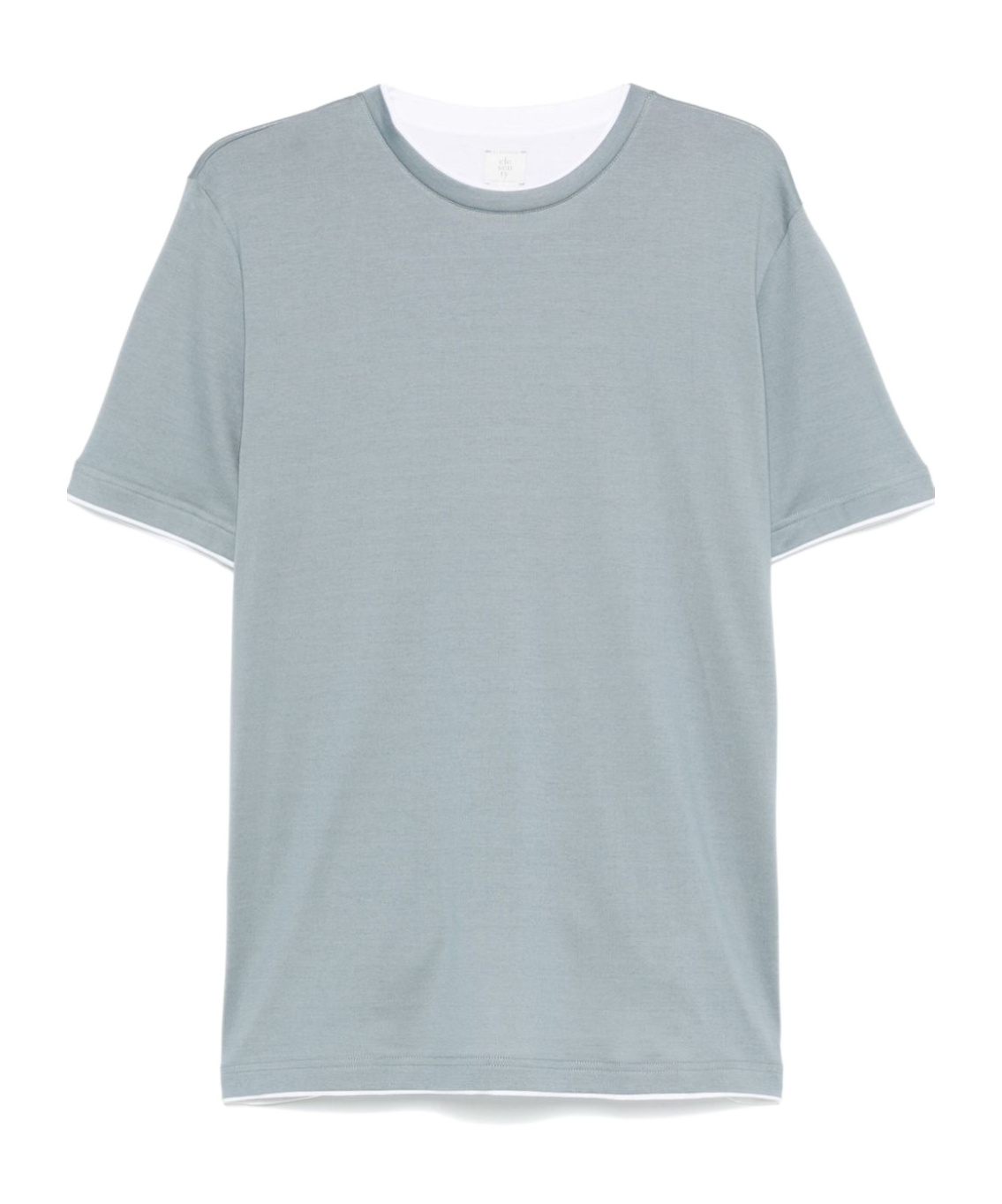Eleventy Crew-neck Cotton T-shirt In Blue