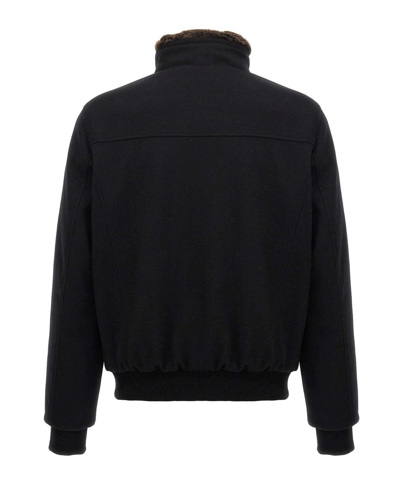 Moorer Wool Blend Bellati Down Jacket In Black