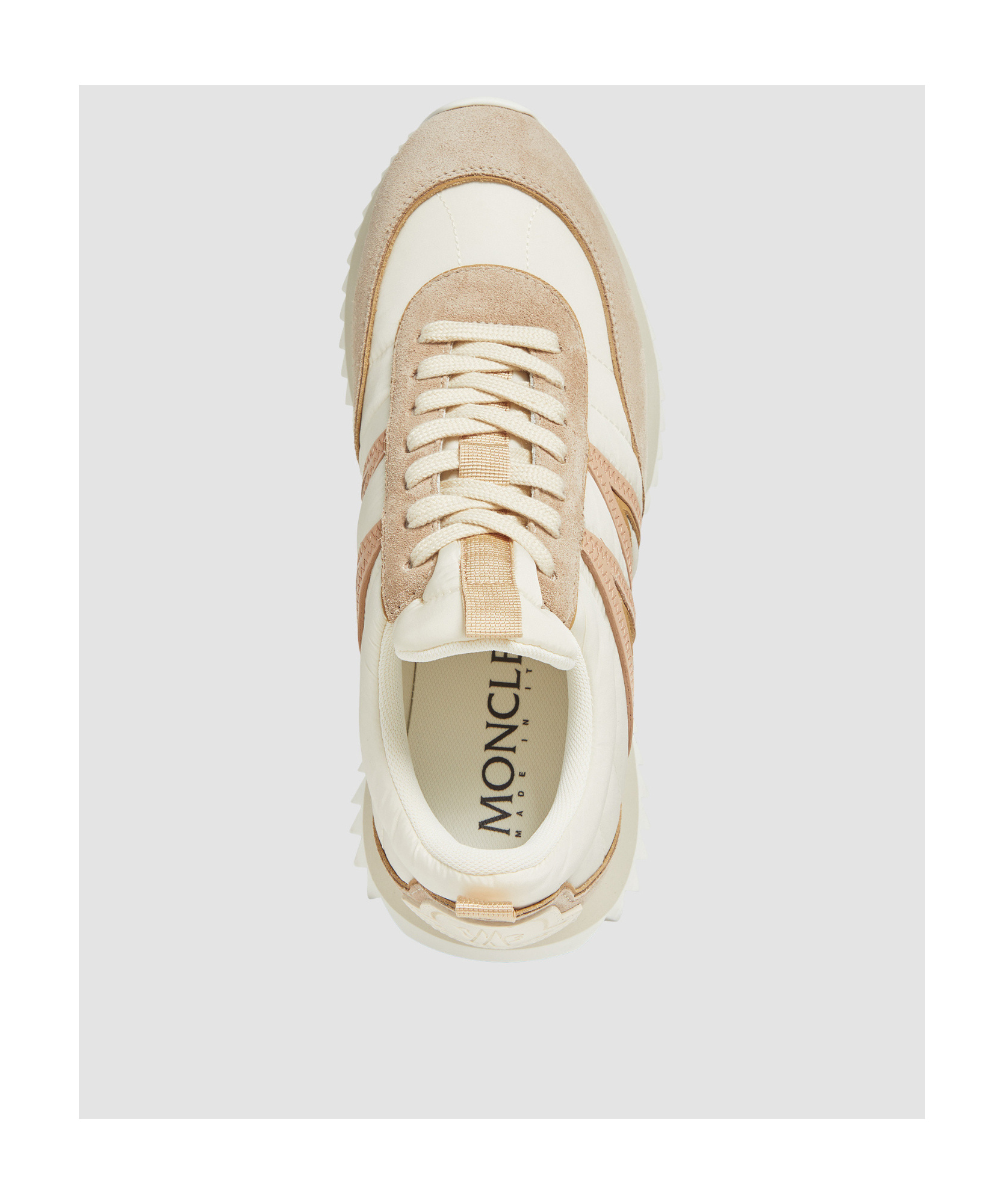 Shop Moncler Pacey Suede Trainers In White