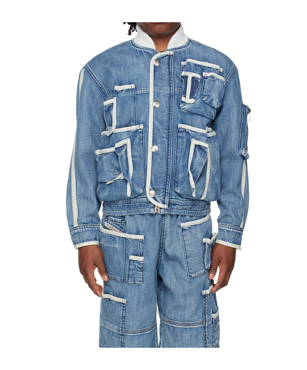 Diesel Jschut-j Denim Jacket In Blue