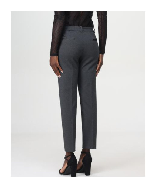 Pinko Bello Cigarette Pants In Milano Stitch In Black