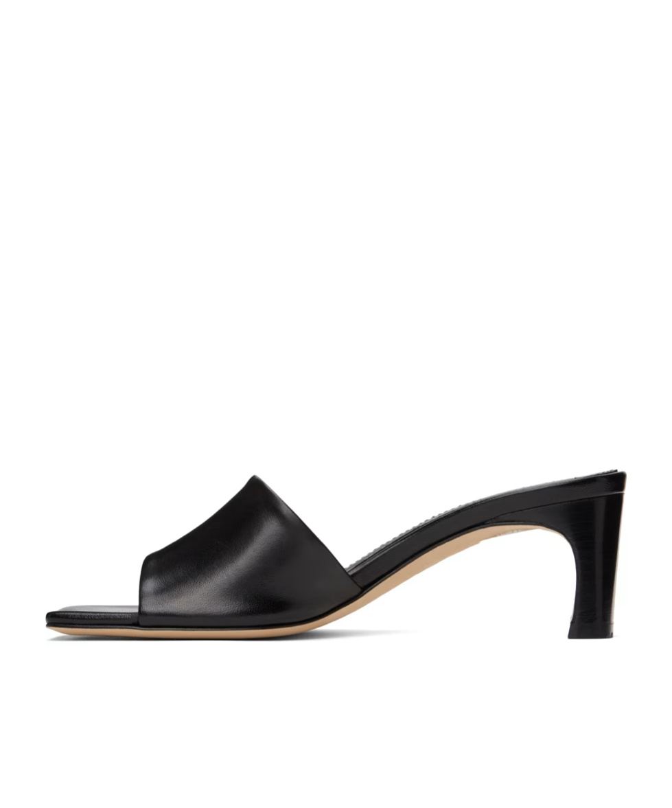Aeyde Jeanie 55mm Leather Mules In Black