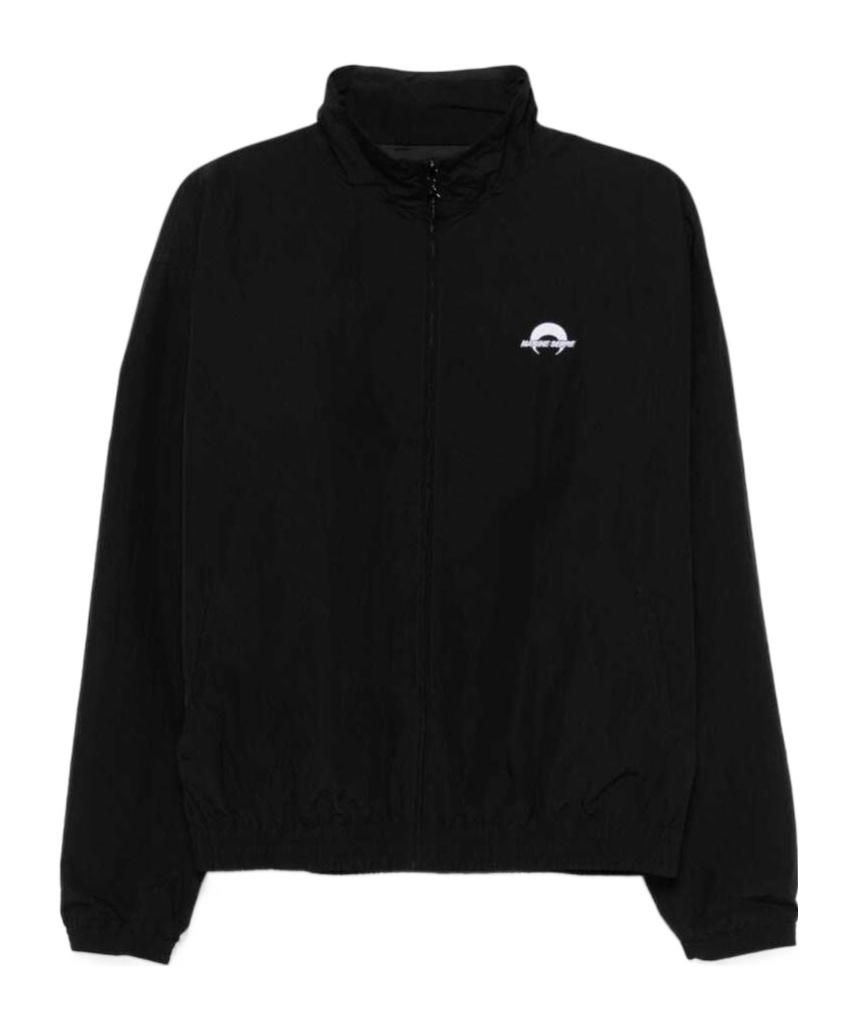 Marine Serre Moon Nylon Track Jacket In Black