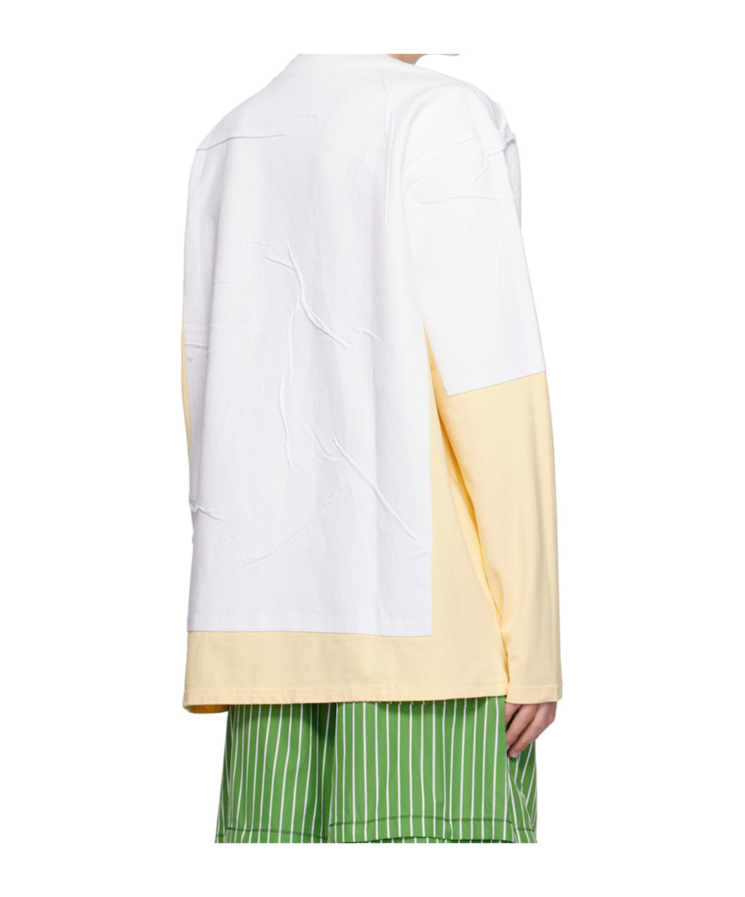 Marni Beige & White Double Layered T-shirt In White
