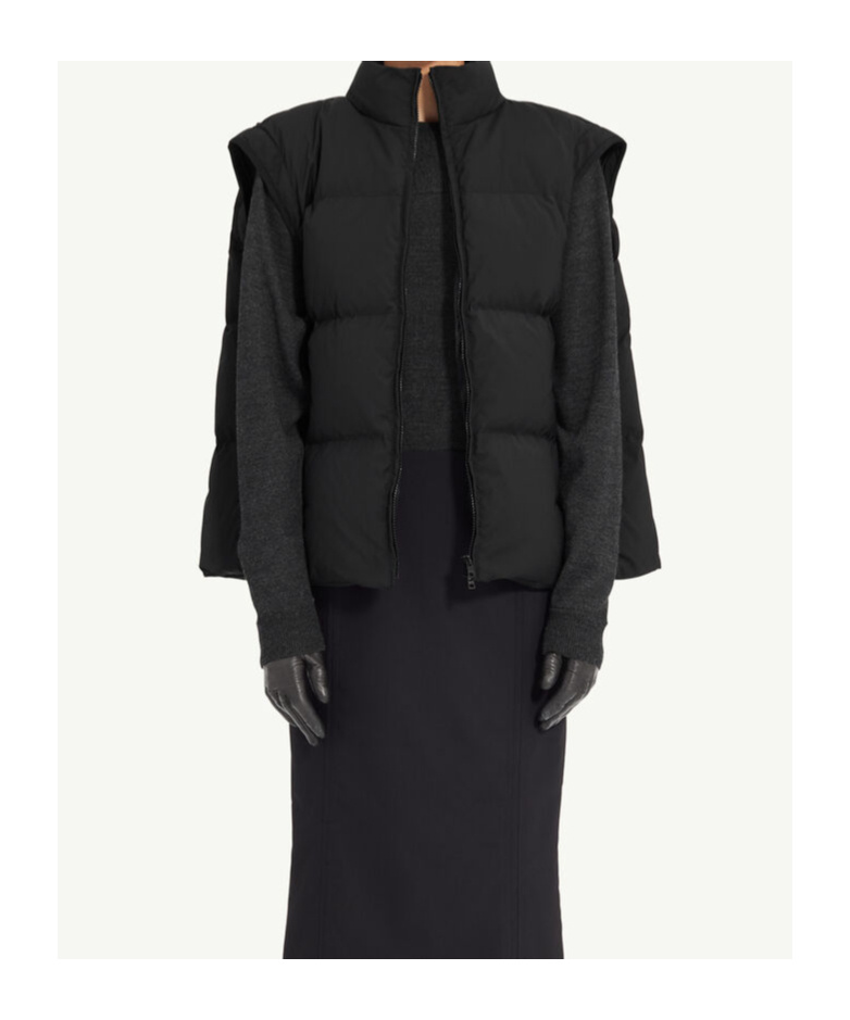 Mm6 Maison Margiela Padded Bomber Jacket In Black