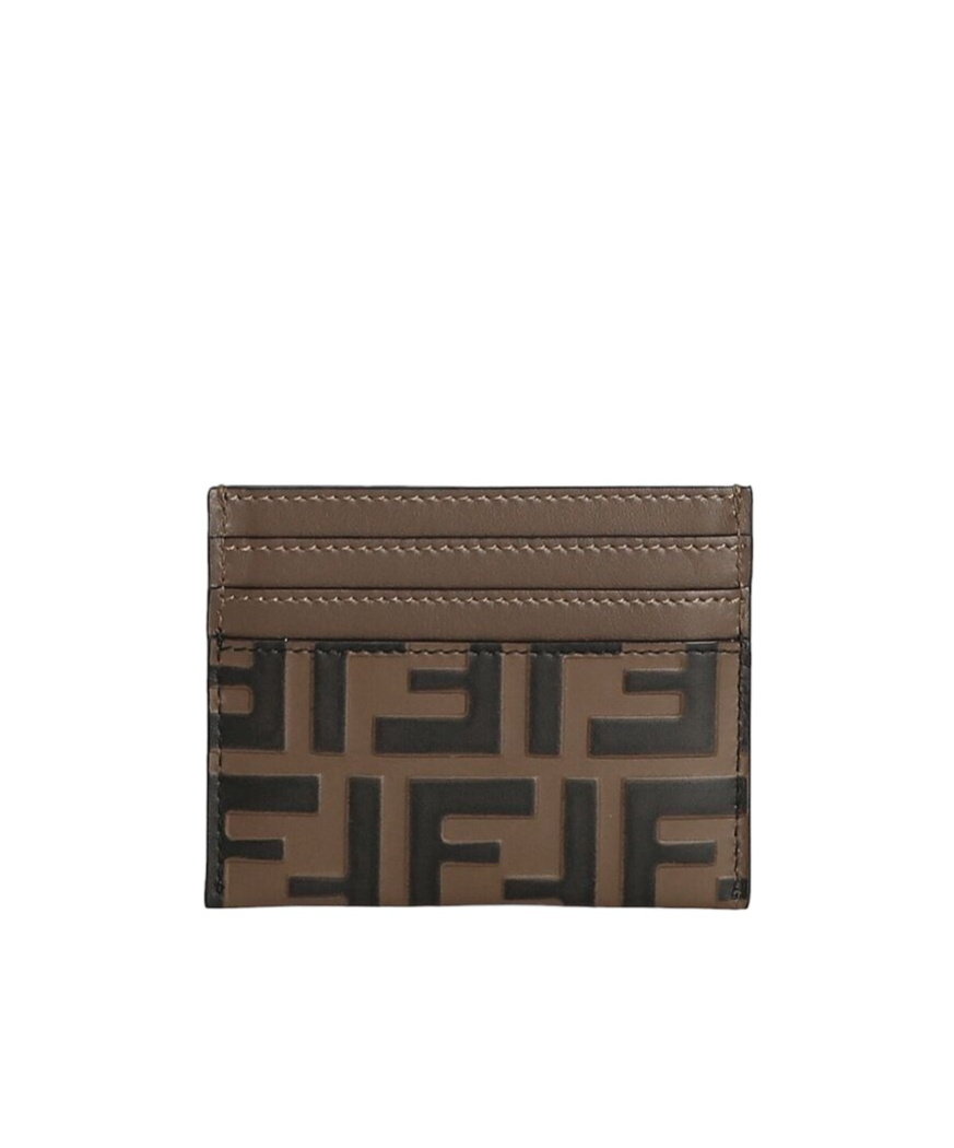 Fendi Ff Diamonds Card Holder In Green