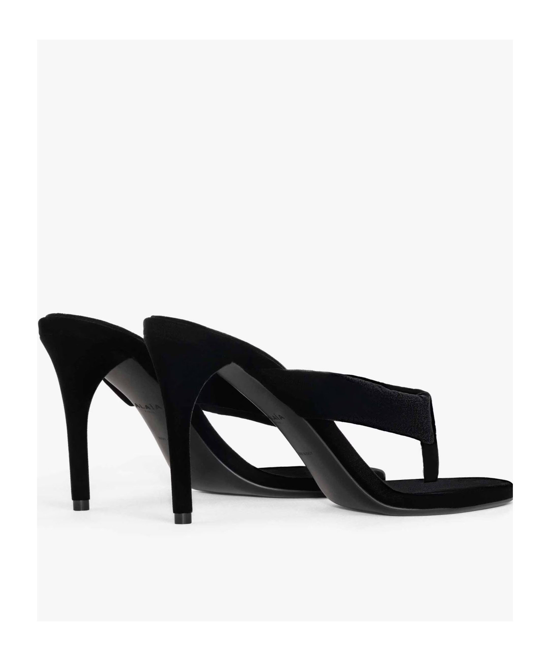 Alaïa Velvet Heel Flip-flops Mule In Black