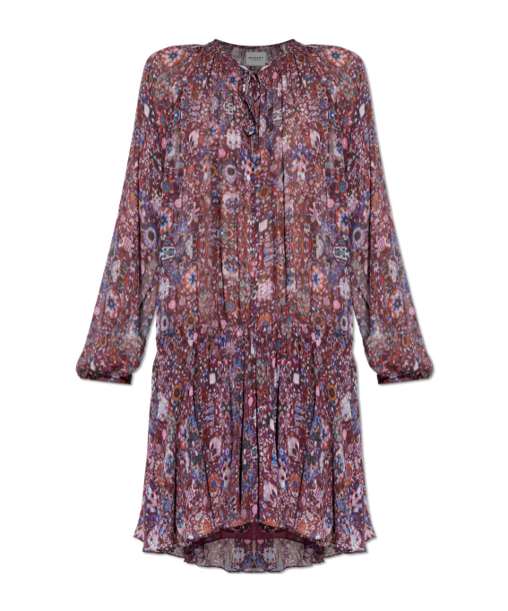 Isabel Marant Étoile Long Sleeve Dress In Multi