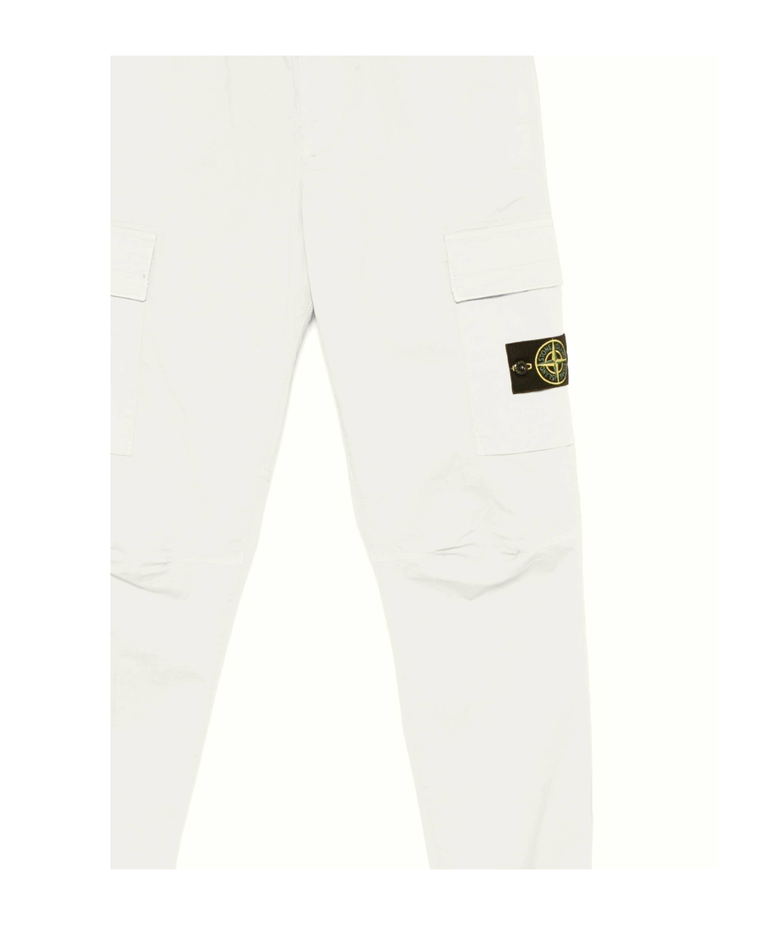 Stone Island Trousers Featuring Various Pockets In White