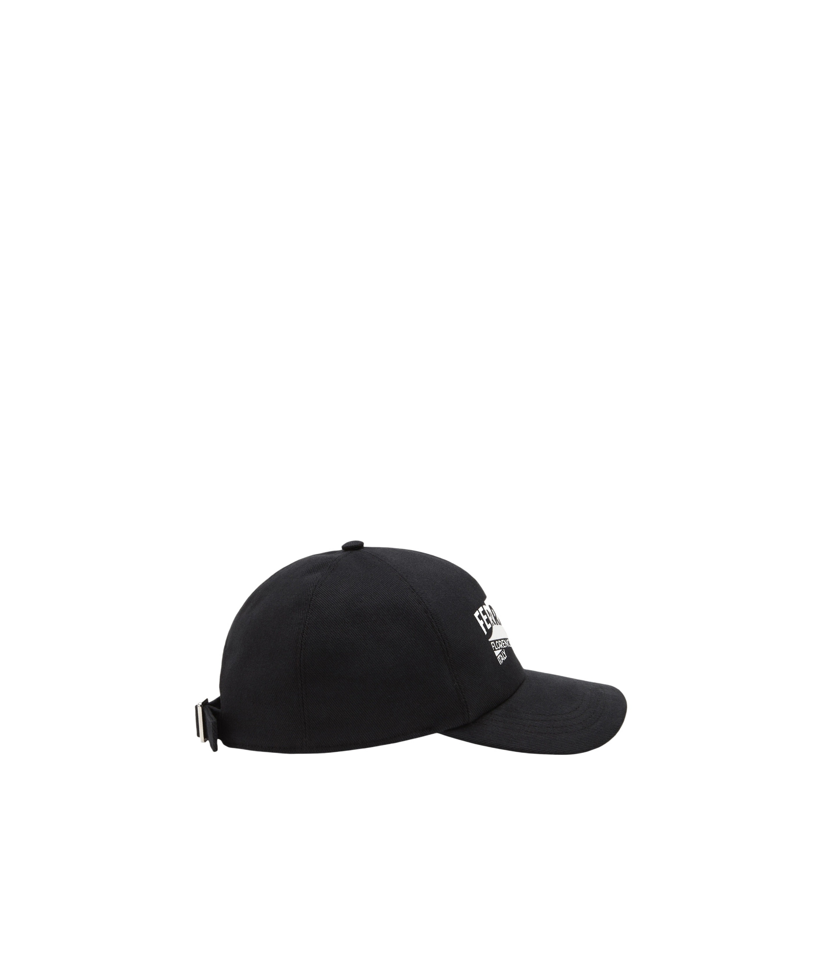 Ferragamo Casquette De Base-ball Avec Logo Blanc In Black