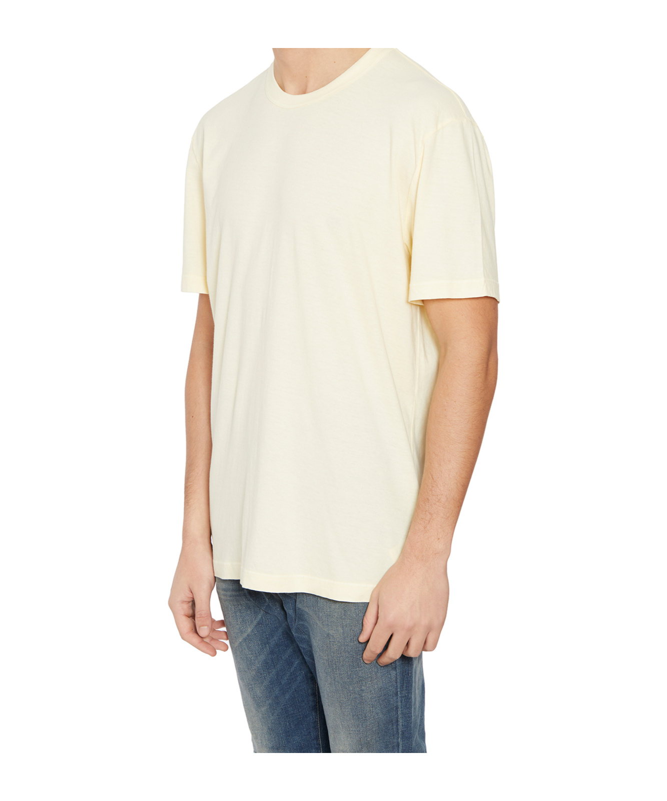 James Perse Round Neck Short Sleeve T-shirt In White
