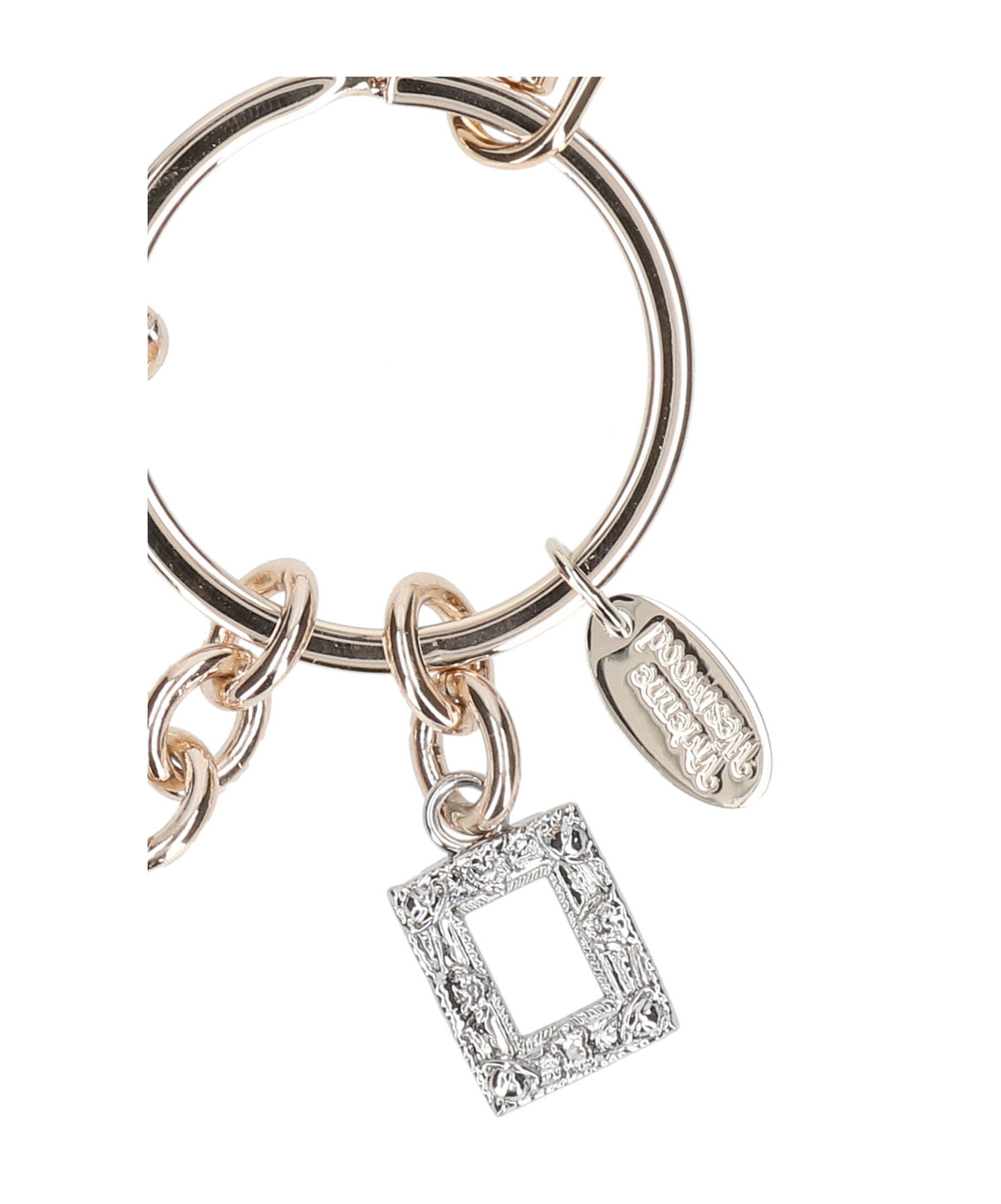 Vivienne Westwood Pendant Detailed Keyring In Nude