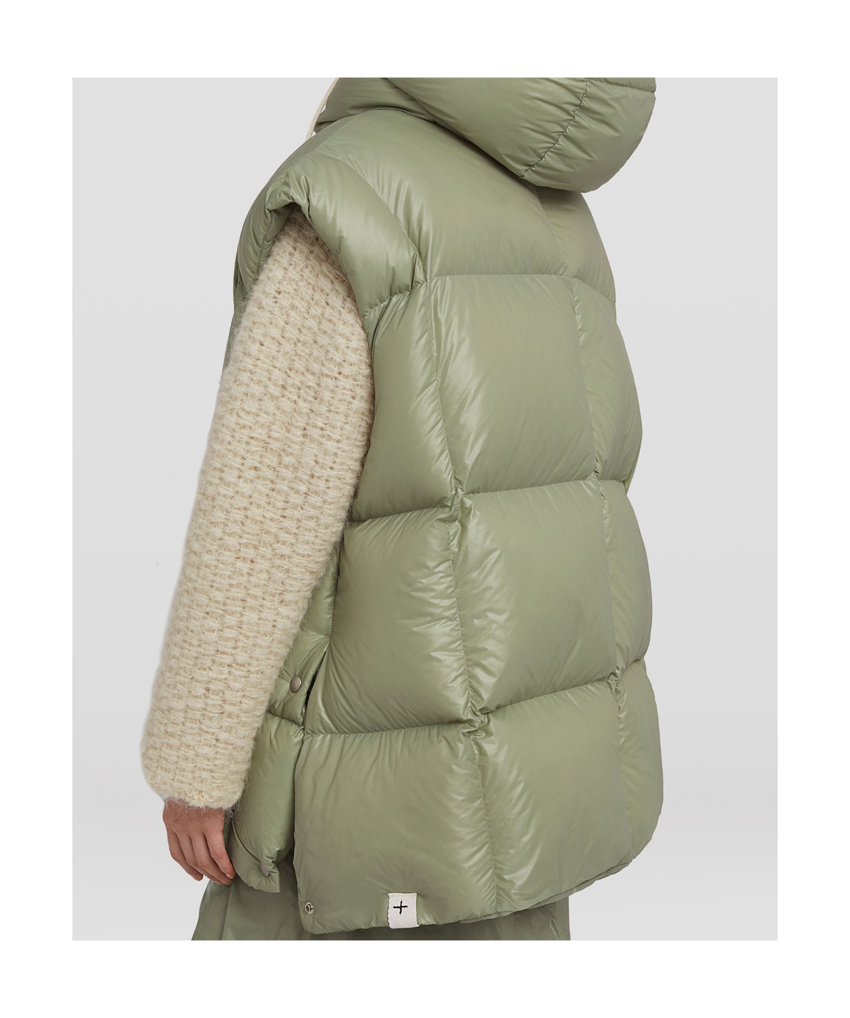 Jil Sander Quilted Down Gilet In Green