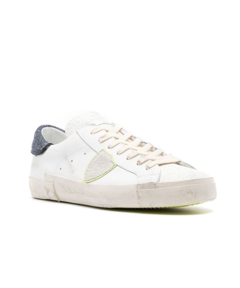 Philippe Model Round Head Low-cut Casual Shoes In White