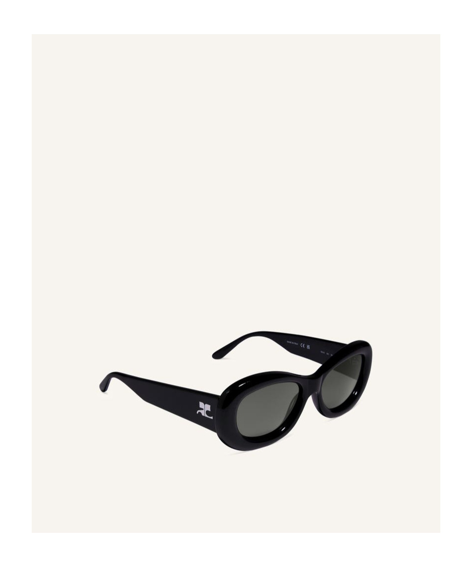 Shop Courrèges Oval-frame Sunglasses