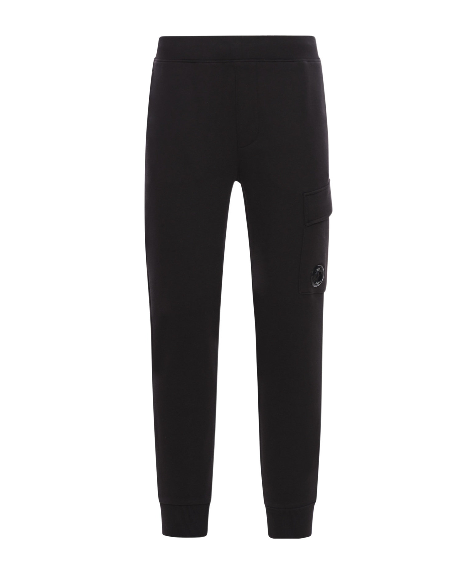 C.p. Company Lens-pocket Cotton Track Pants In Black