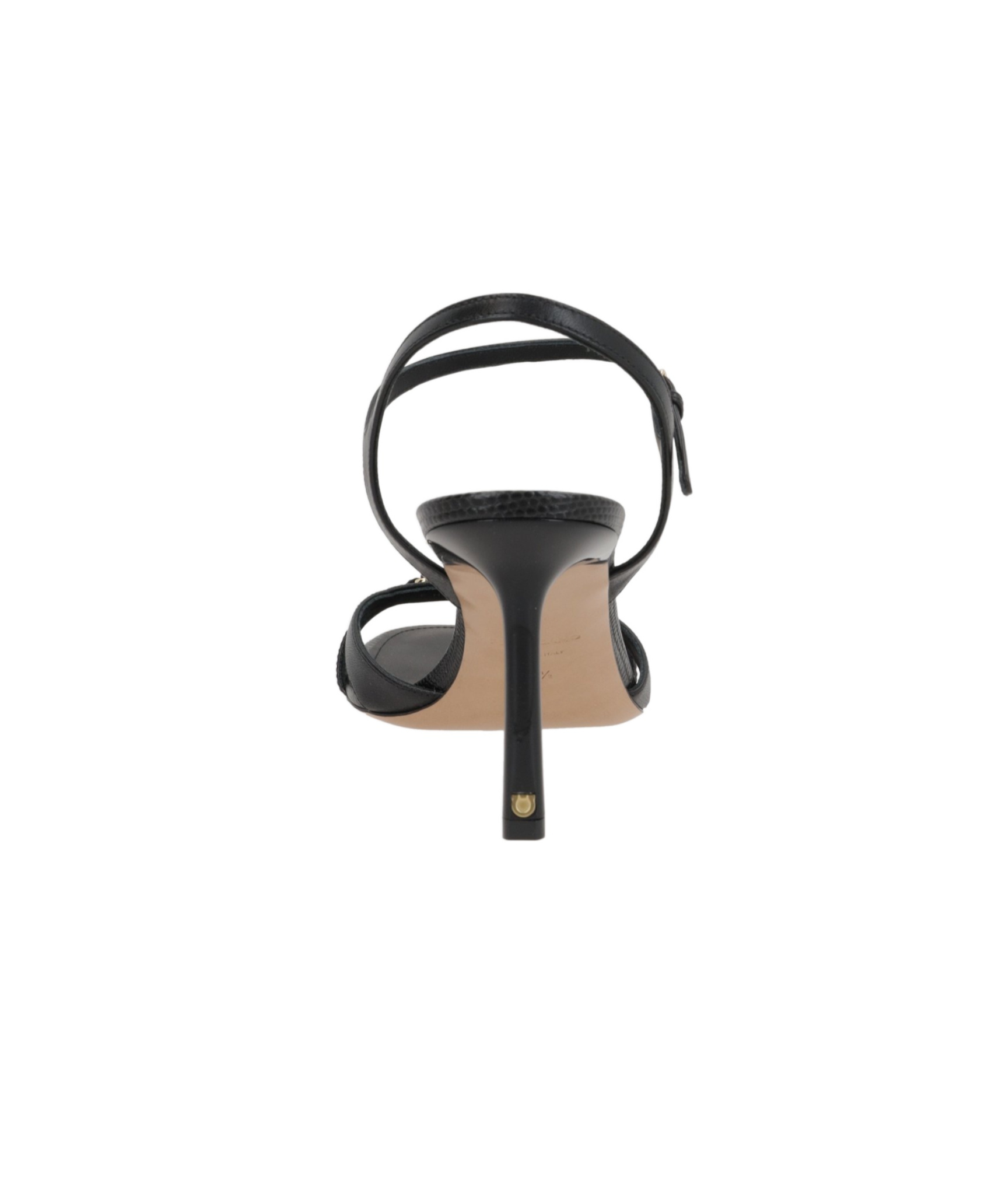 Ferragamo Strappy Sandal With New Vara Buckle In Black