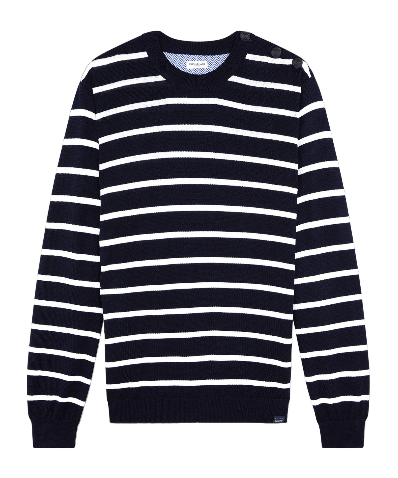 Paul & Shark Stripe Pattern Sweater In Black
