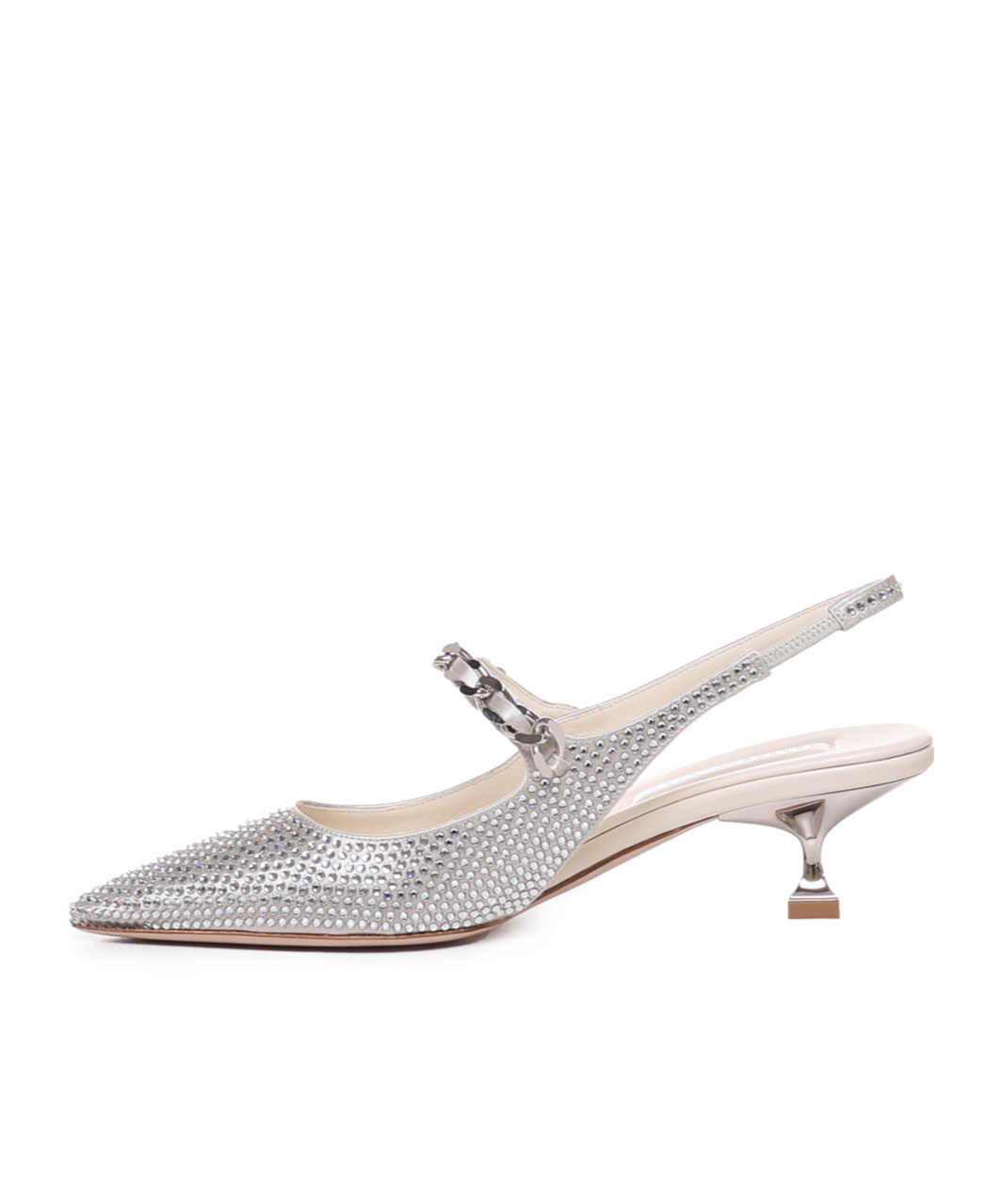 Shop Miu Miu Pointed High Heels In White