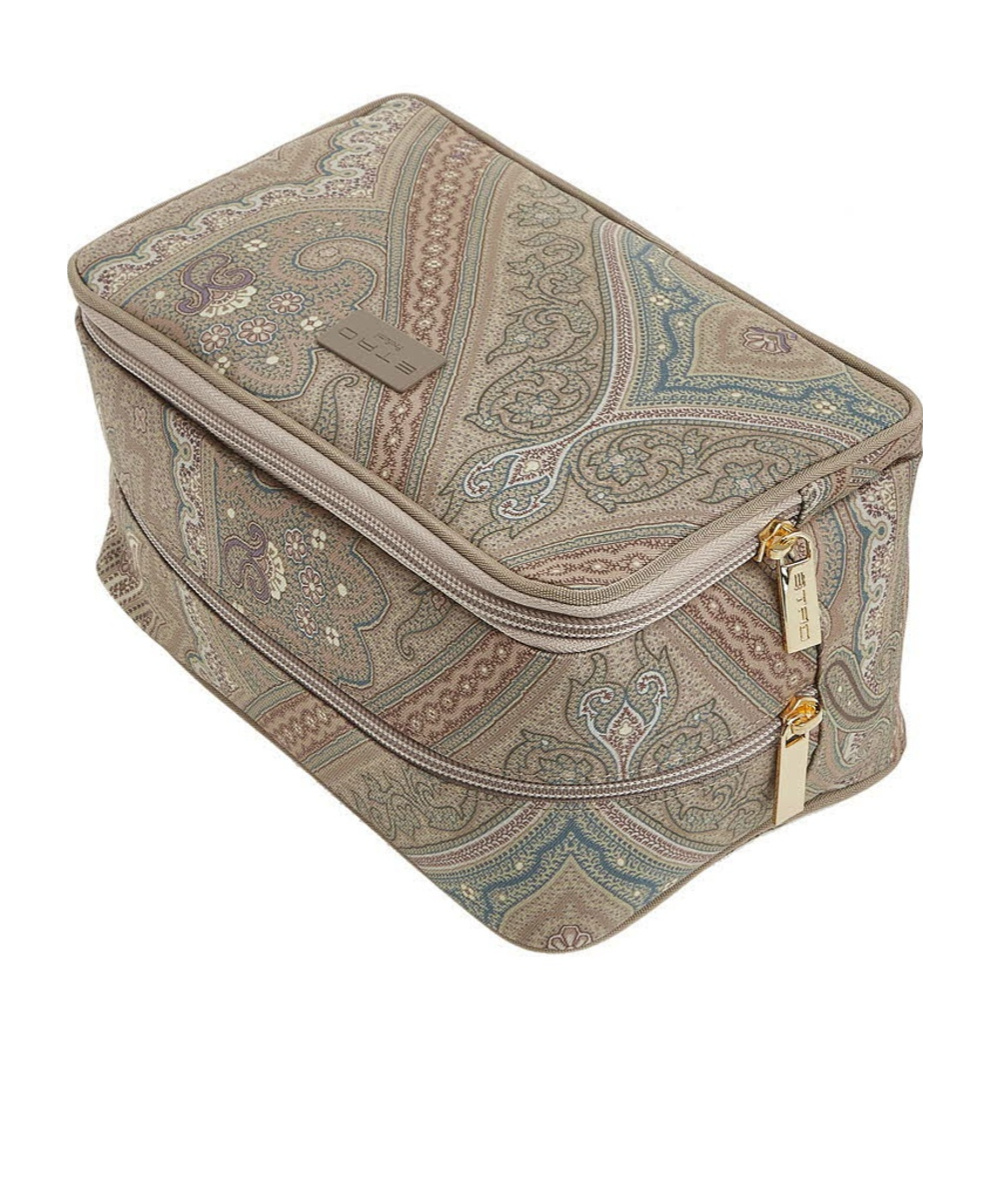 Etro Logo Clutch In Multicolor