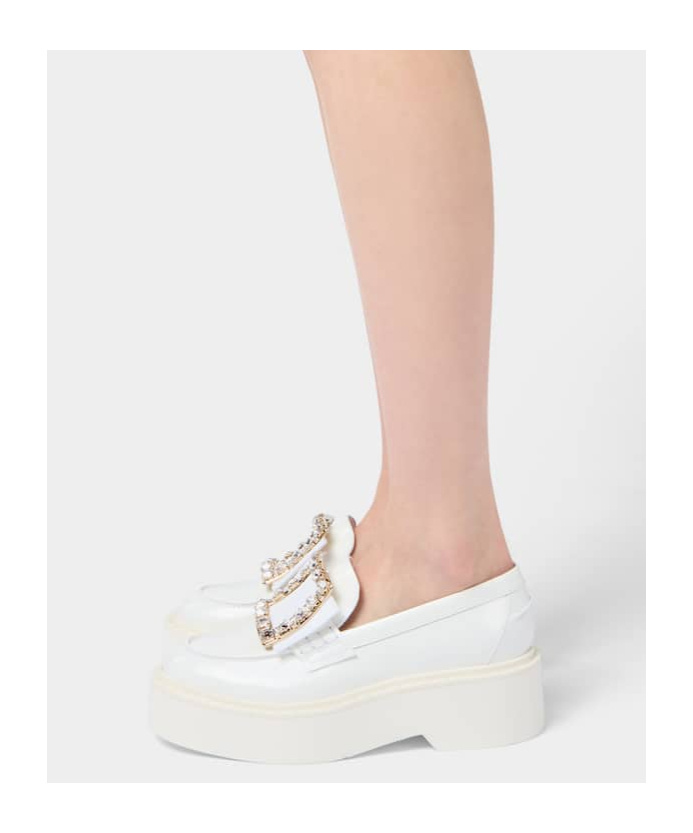 Roger Vivier Viv' Rangers Loafers In White