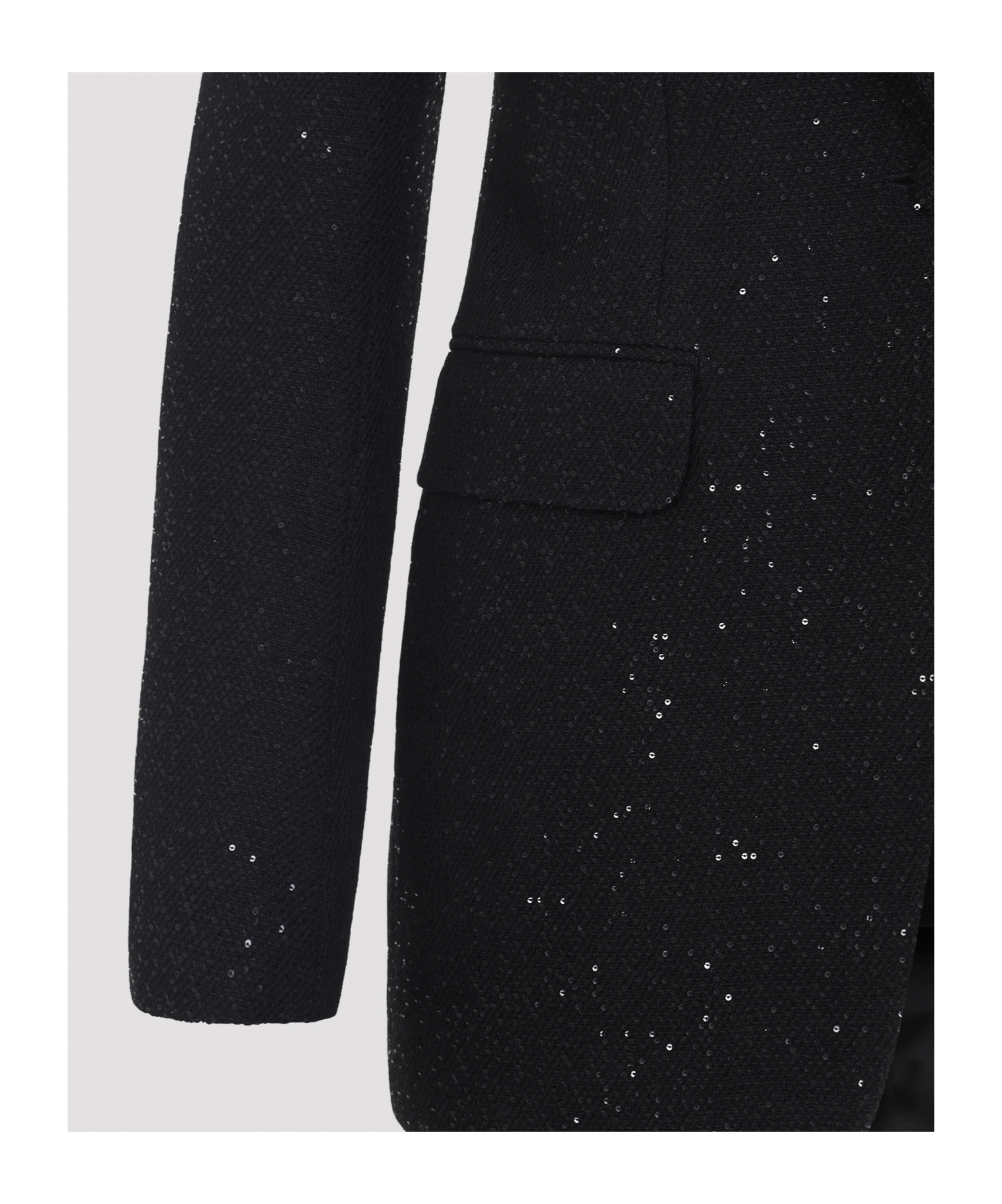 Tom Ford Sequined Single Breasted Jacket In Black