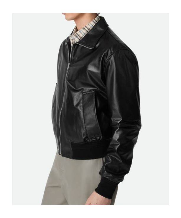 Bottega Veneta Nappa Leather Coat With Classic Collar