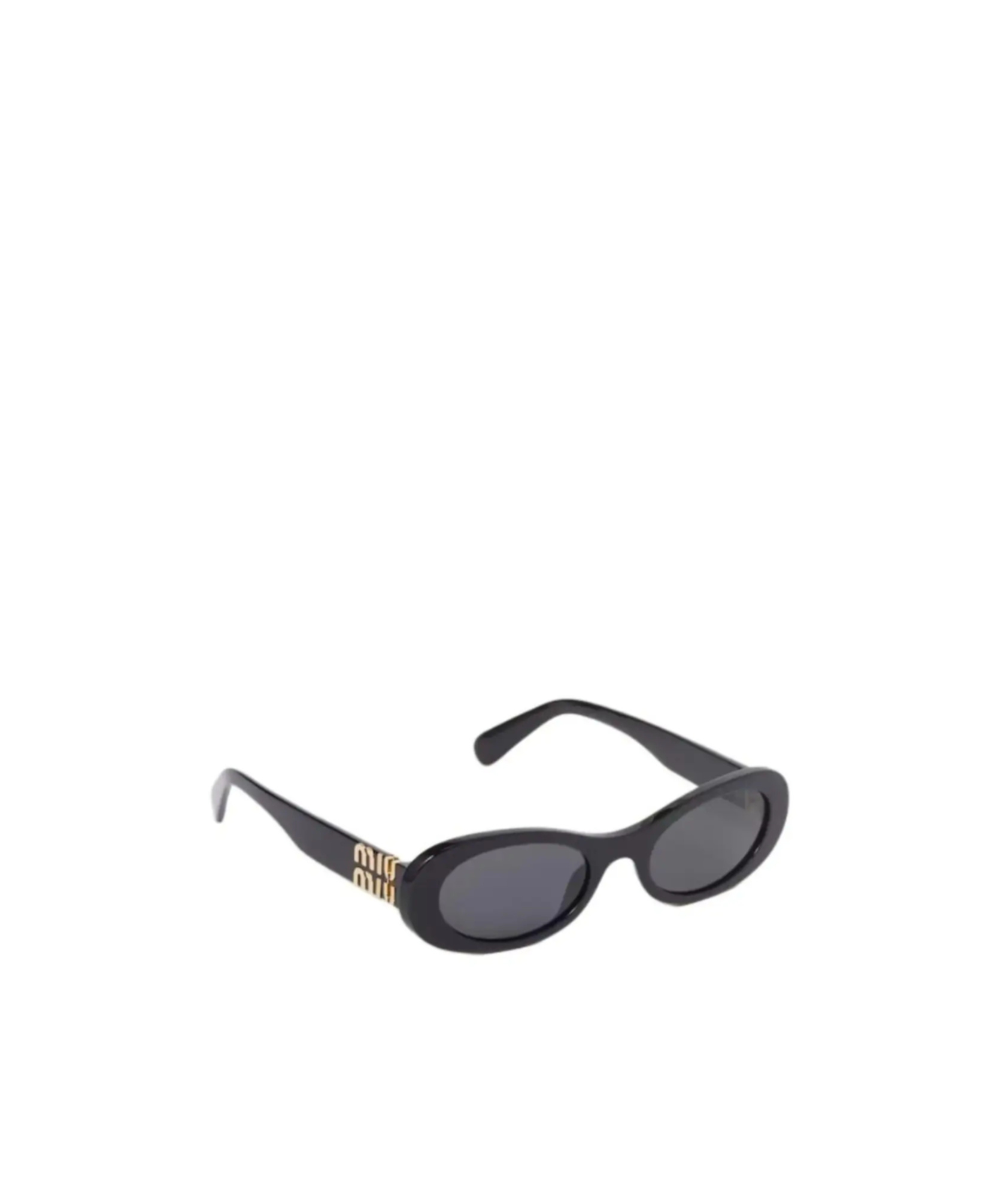Miu Miu Miu Glimpse Oval-frame Sunglasses In Black