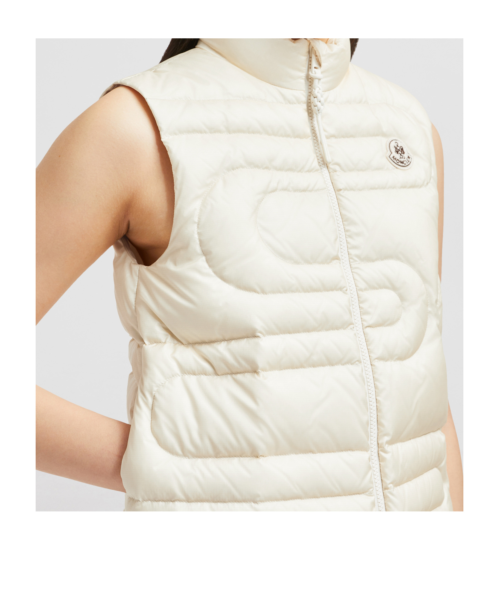Moncler Xihu Down Vest In Nude