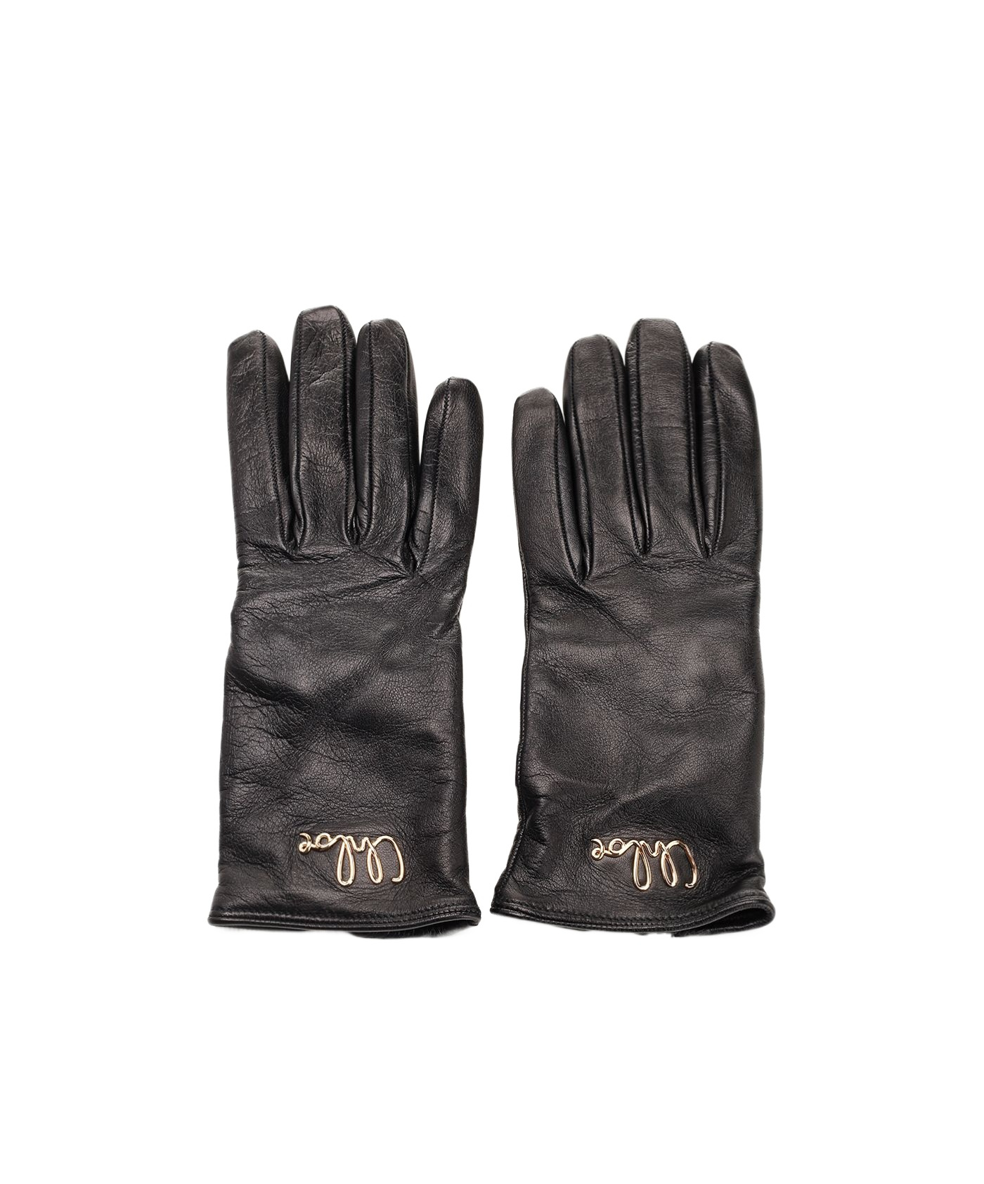 Chloé The  Iconic Leather Gloves In Black
