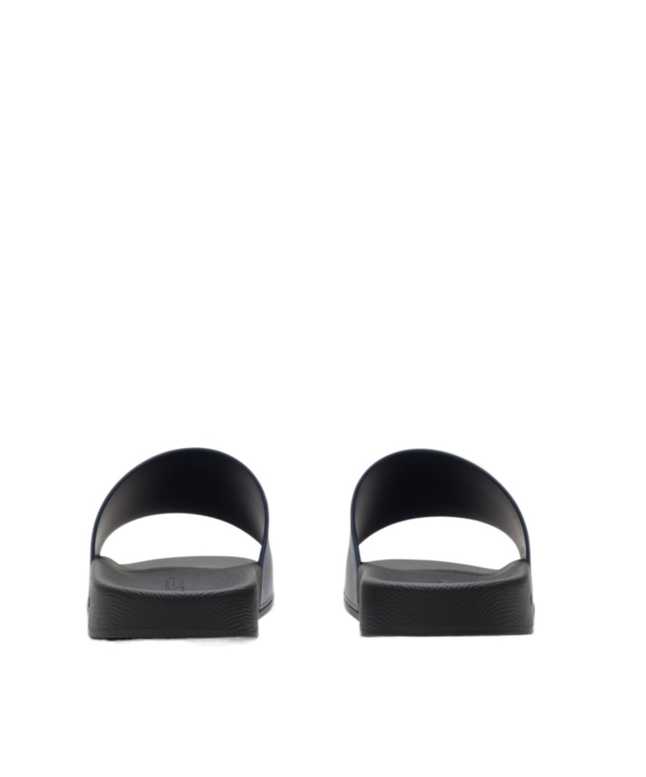 Burberry Plaid Slippers In Black