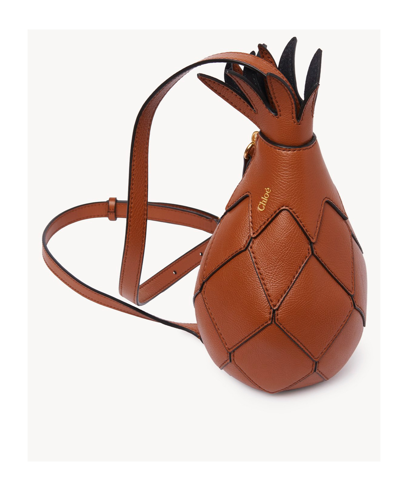 Chloé Chloe Women Caramel Leather Ananas Shoulder Bag In Brown