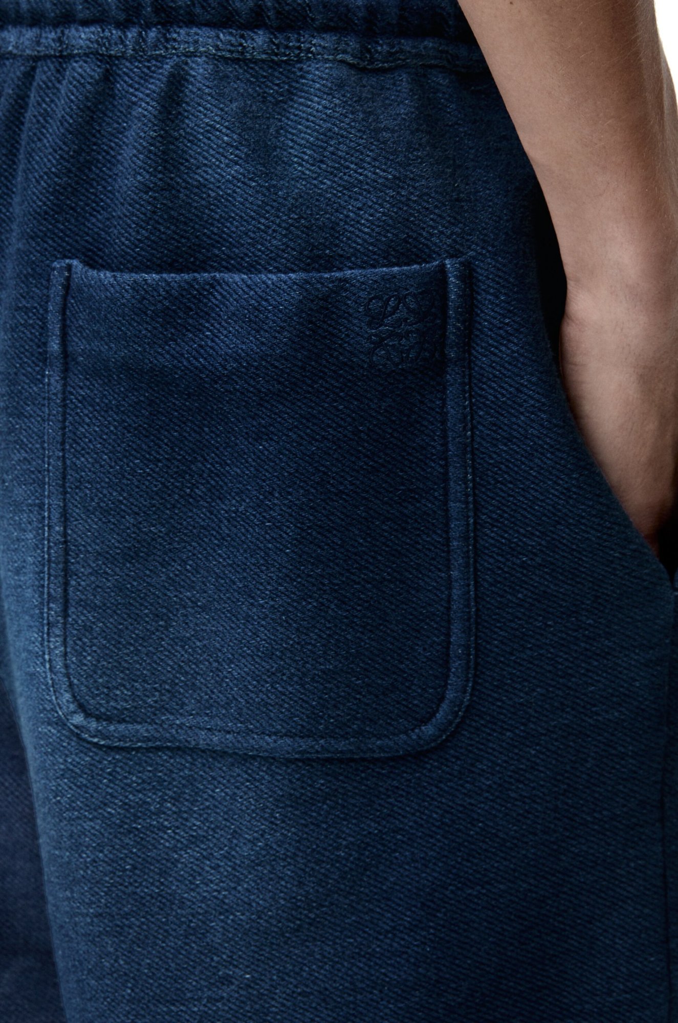 Loewe Drawstring Elastic Waist Shorts In Black