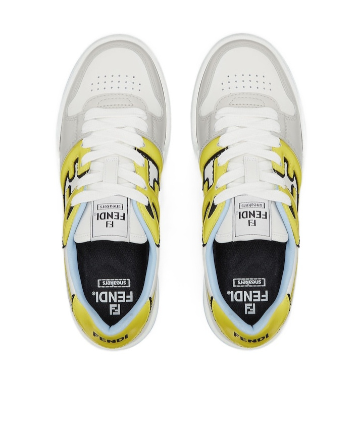 Fendi Silvia And The Baguette Sneakers In Gray