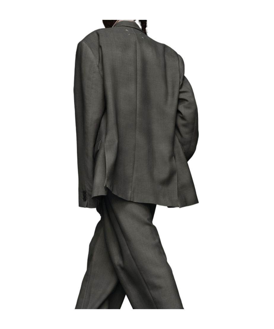 Maison Margiela Mohair Wool Blazer In Black