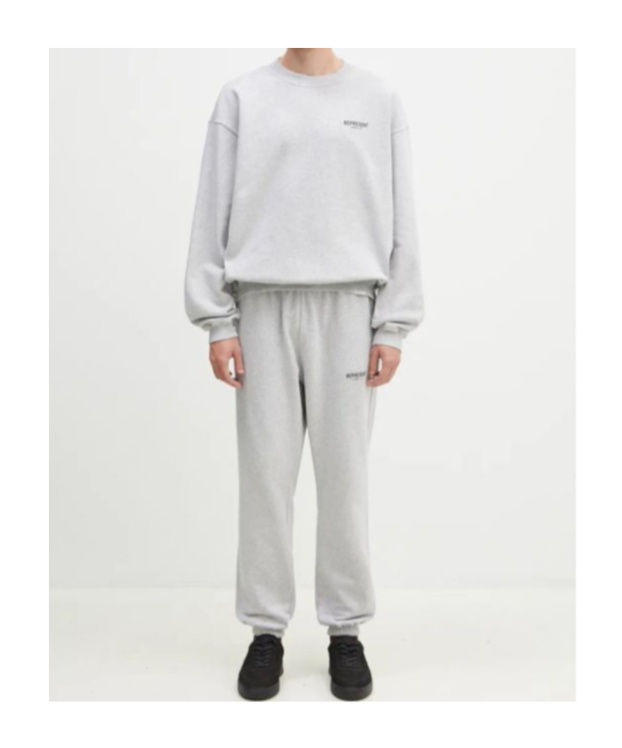 Represent Owners Club Logo-print Cotton Sweatpants In Gray